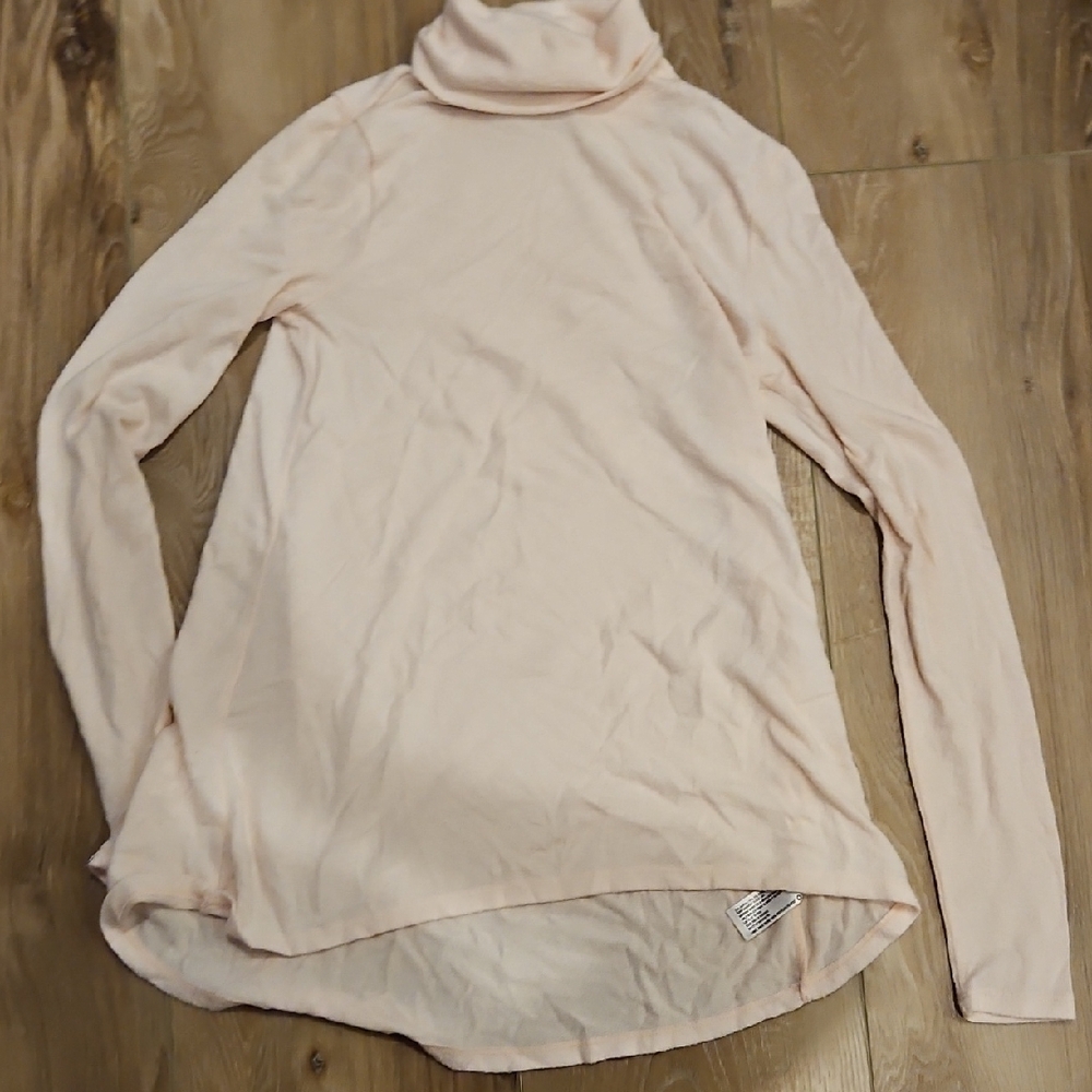 Women's Cream Turtleneck Top
